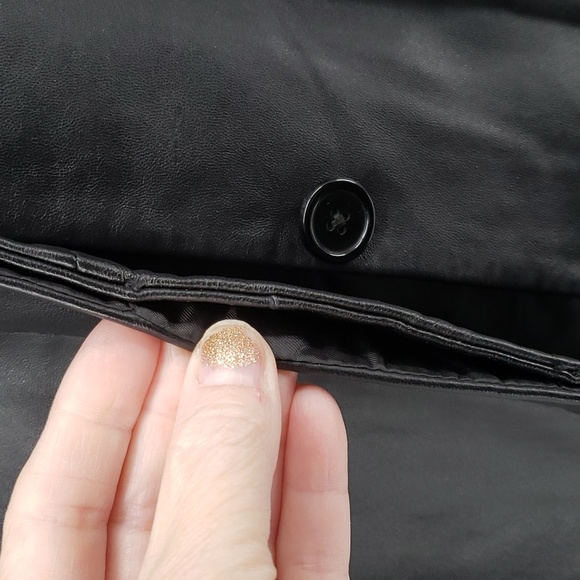 Croft & Barrow Lambskin Leather Fully Lined Hidden Buttons Side Seam Pocket XL - Picture 6 of 11